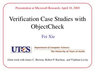 Verification Case Studies with ObjectCheck