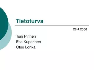 tietoturva