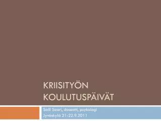 kriisity n koulutusp iv t