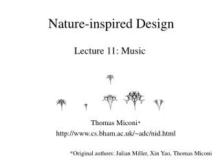 Nature-inspired Design
