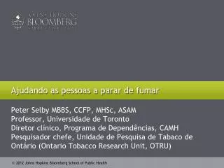 ajudando as pessoas a parar de fumar