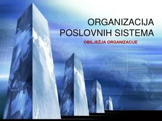 organizacija poslovnih sistema