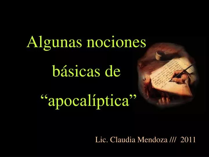 algunas nociones b sicas de apocal ptica