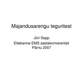 majandusarengu teguritest
