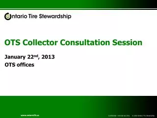 OTS Collector Consultation Session