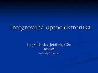 integrovan optoelektronika