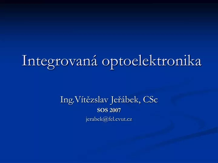 integrovan optoelektronika