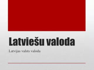 latvie u valoda