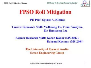 FPSO Roll Mitigation