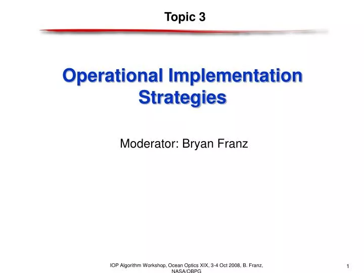 operational implementation strategies