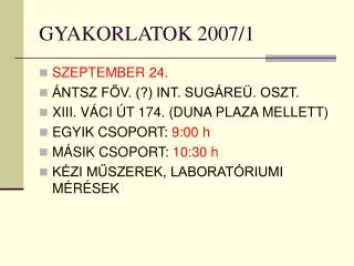 gyakorlatok 2007 1