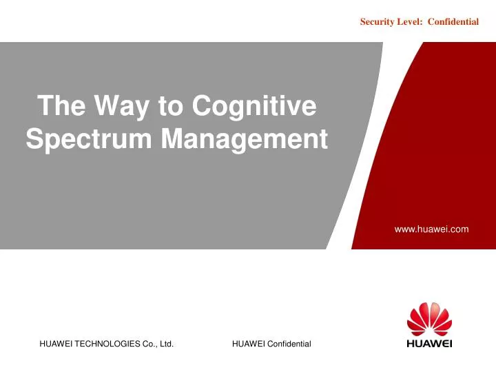 the way to cognitive spectrum management