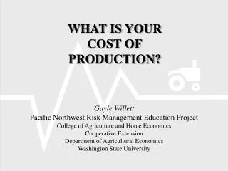Gayle Willett Pacific Northwest Risk Management Education Project