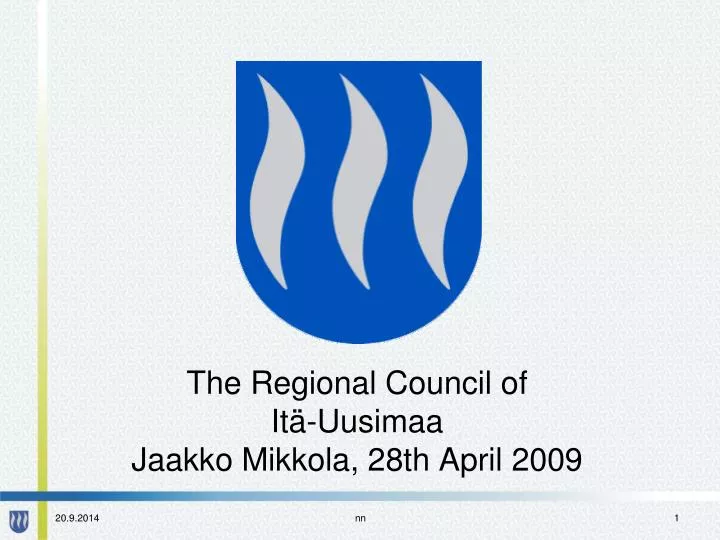 the regional council of it uusimaa jaakko mikkola 28th april 2009