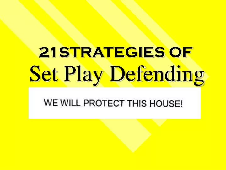 set play defending
