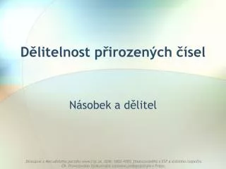 d litelnost p irozen ch sel