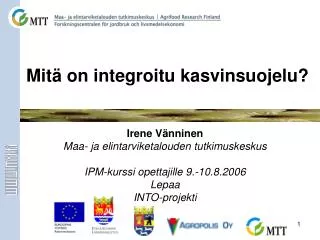 mit on integroitu kasvinsuojelu