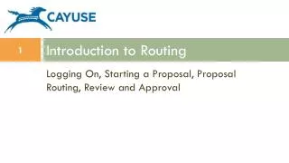 Introduction to Routing