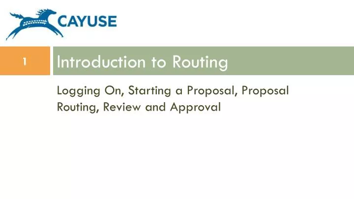 introduction to routing