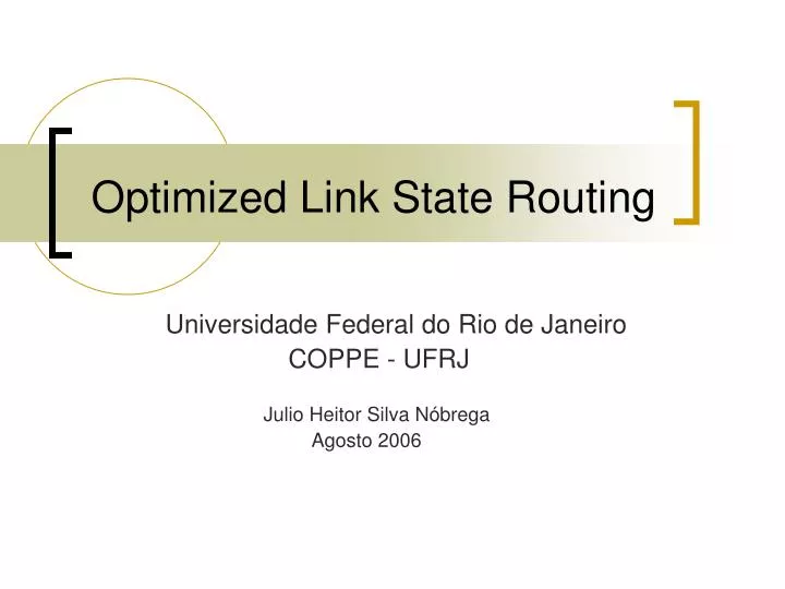 optimized link state routing