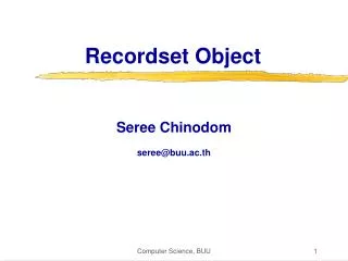 recordset object