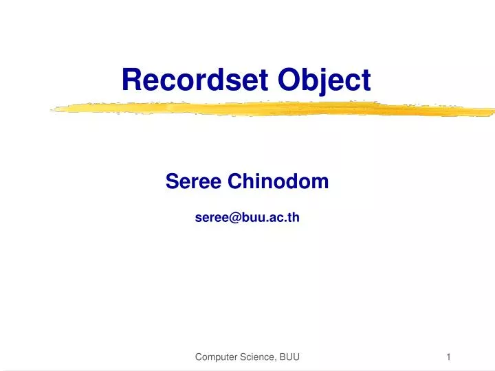 recordset object