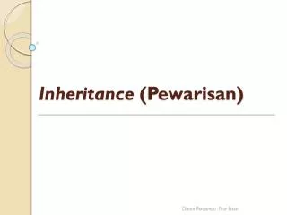 inheritance pewarisan