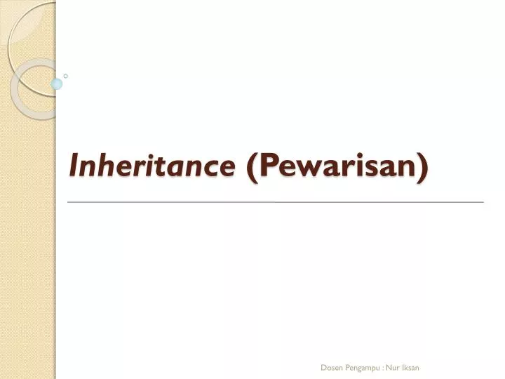inheritance pewarisan