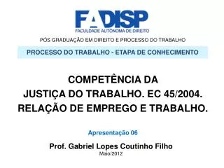 p s gradua o em direito e processo do trabalho