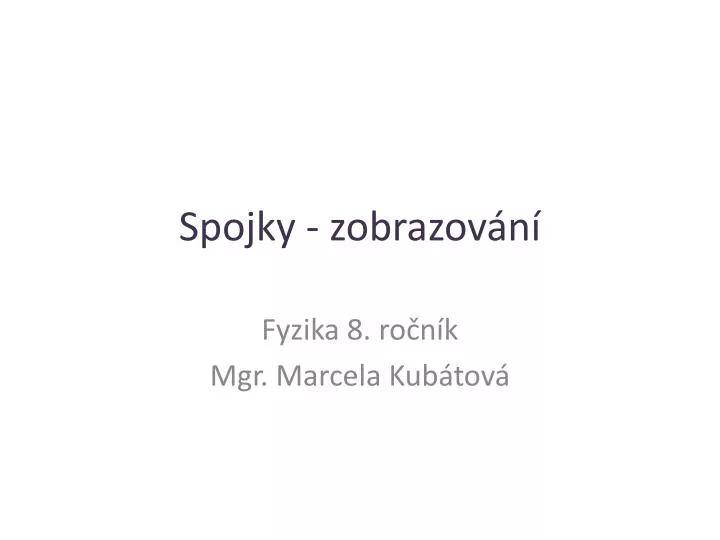 spojky zobrazov n