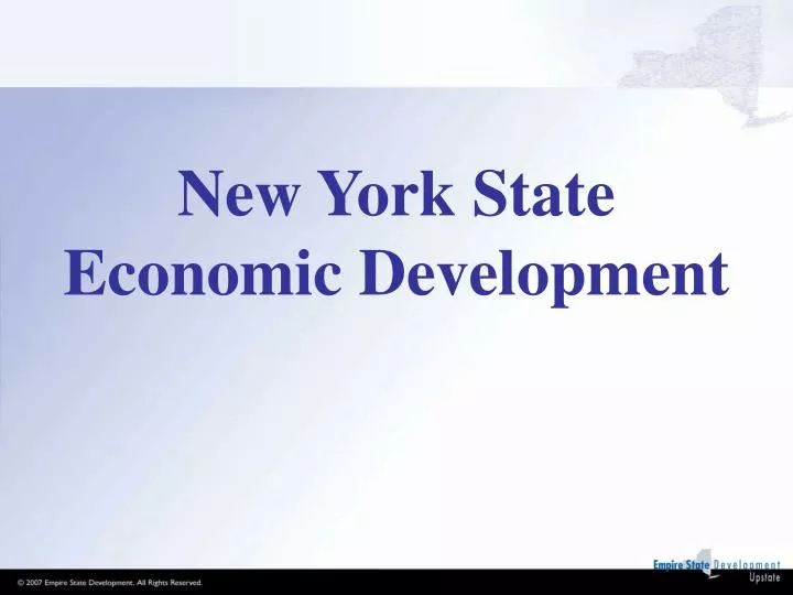 new york state economic development