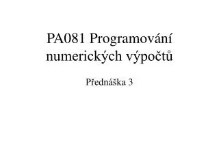 p a 0 81 p rogramov n numerick ch v po t