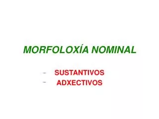 MORFOLOX Í A NOMINAL