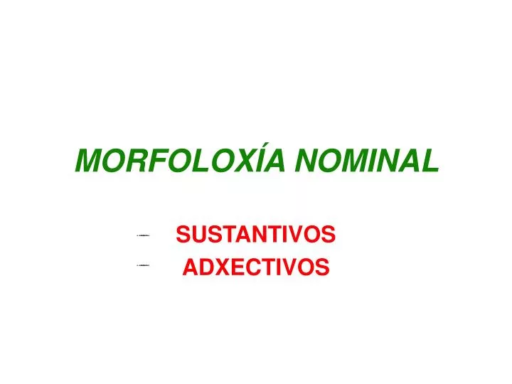 morfolox a nominal