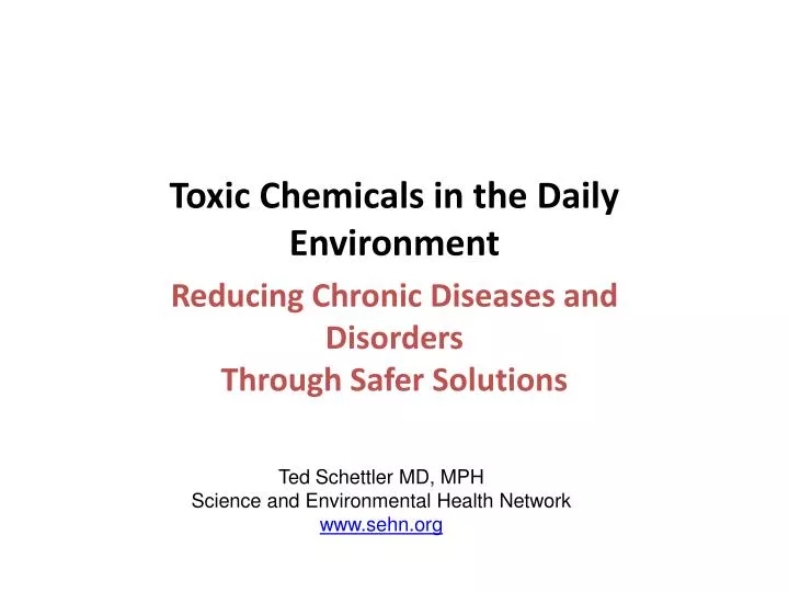 toxic chemicals in the daily environment