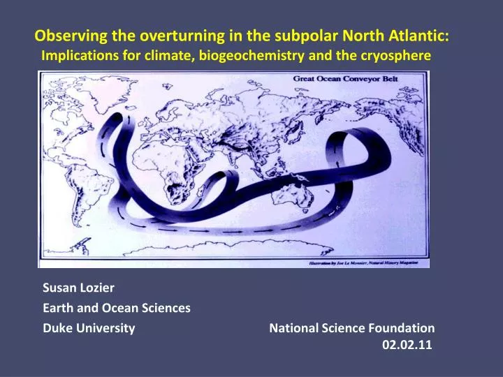 susan lozier earth and ocean sciences duke university national science foundation 02 02 11