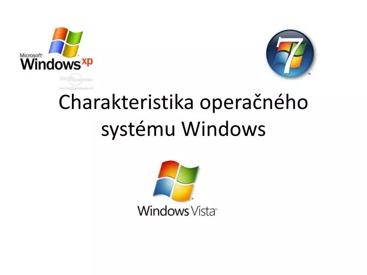 charakteristika opera n ho syst mu windows