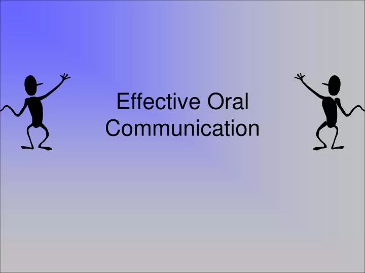 effective oral communication