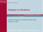Dialogue on Deviations - slide 1