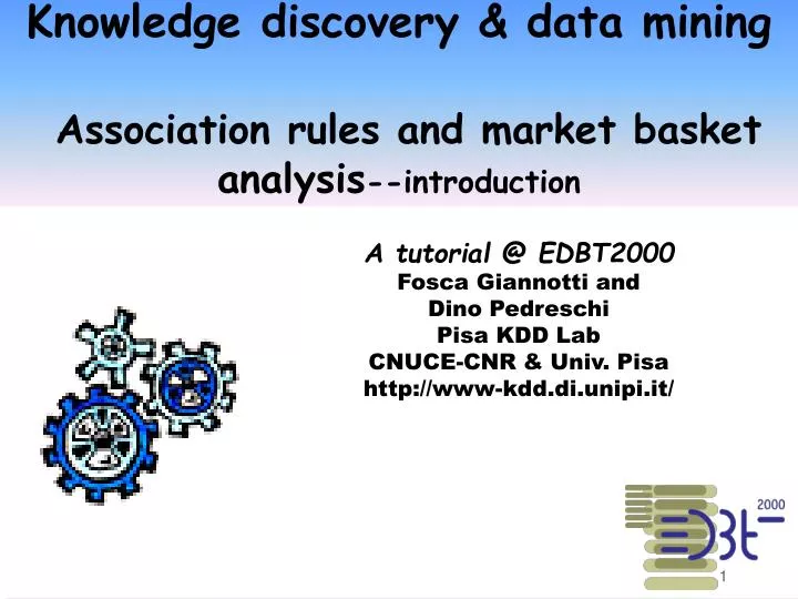 knowledge discovery data mining association rules and market basket analysis introduction