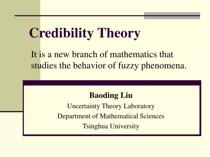 credibility theory