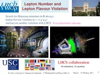Lepton Number and Lepton Flavour Violation