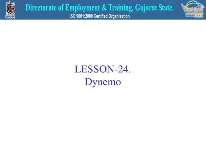 lesson 24 dynemo