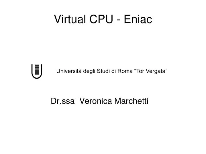 virtual cpu eniac