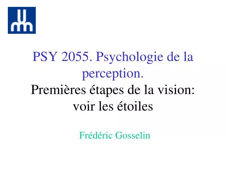 psy 2055 psychologie de la perception premi res tapes de la vision voir les toiles