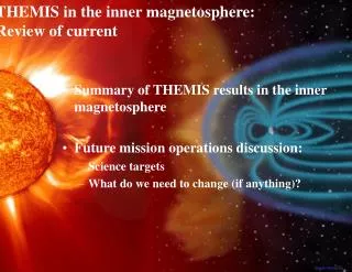 Summary of THEMIS results in the inner magnetosphere Future mission operations discussion:
