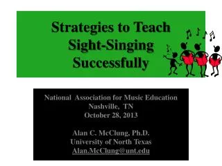 Strategies to Teach Sight-Singing Successfully