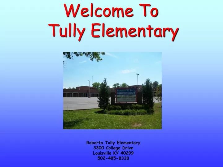 welcome to tully elementary