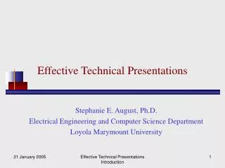 Effective Technical Presentations