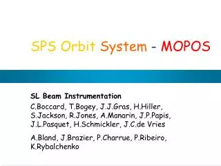 SPS Orbit System - MOPOS